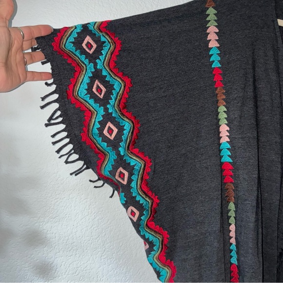 SCULLY SOUTHWESTERN EMBROIDERED TRIBAL PONCHO , XL - Picture 5 of 6